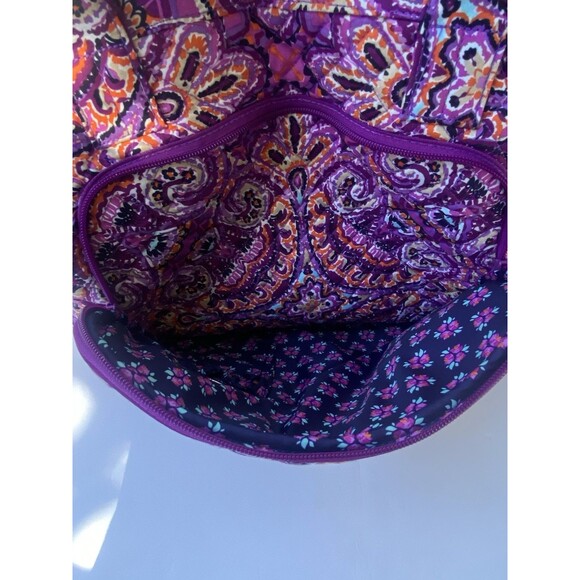 Vera Bradley Grand Traveler Weekender Bag Dream Paisley Purple Tapestry - Picture 15 of 16